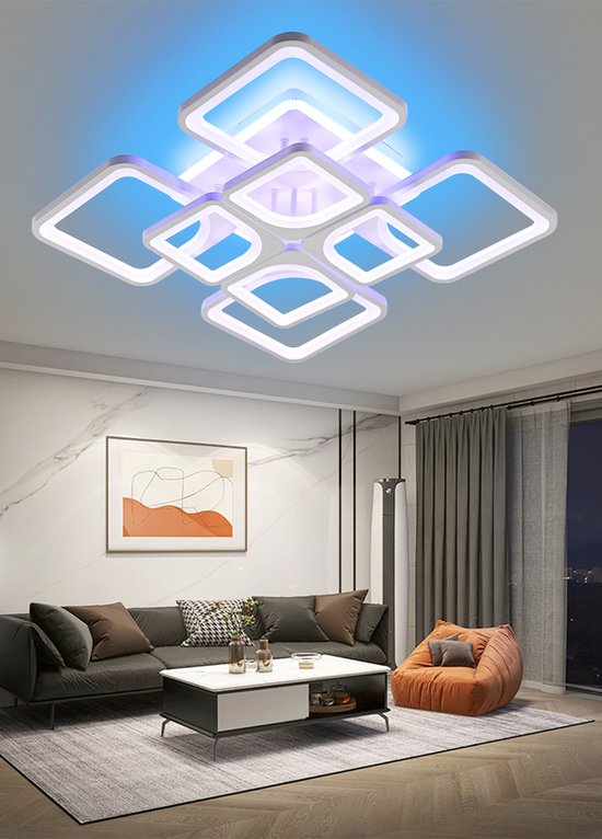 Decoratief - Plafond LED - 120W Kroonluchter Dimbaar Licht - 3 verwisselbare lichtkleuren