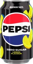 Pepsi - Zero Sugar Lemon - Frisdrank - 24 blikken a 0,33L