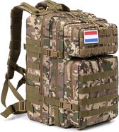 YONO Tactical Backpack - Militaire Rugzak - Tactische Wandelrugzak Leger - 45L - Donkergroen Camouflage