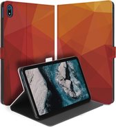 Uniek Nokia T20 Tablethoesje met Stand - Polygon Red Design | B2C Telecom