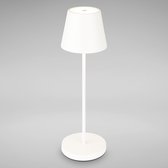 Toga Led - Tafellamp Oplaadbaar – Draadloos en dimbaar – CCT - Warm wit / Daglicht / koud wit - Moderne touch lamp – Nachtlamp Slaapkamer – 37 cm – Wit