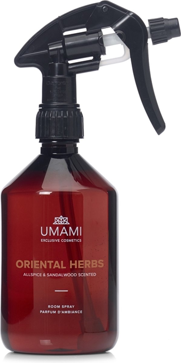 Goedkoopste Umami Exclusive Cosmetics Roomspray Oriental Herbs Room Spray Allspice & Sandalwood 500ml