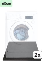 Bodo® - 2 x Tapis Anti Vibration pour lave-linge et sèche-linge - Insonorisant - Tapis antidérapant - Amortisseur de vibrations - 60x60x1cm
