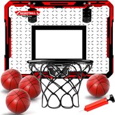 Mini-basketbalkorf voor binnen en buiten, opvouwbaar, voor binnen en buiten, basketbalkorf voor deur, basketbalkorf met 4 ballen en complete basketbalaccessoires, geschikte Arcade-spelletjes, cadeaus