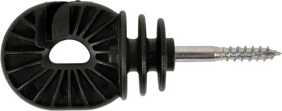 100x Eider Ringisolator M6 – Schwarz, Verzinkt, Länge 90 Mm – Für Metallpfosten In Der Weidezaun-Technik