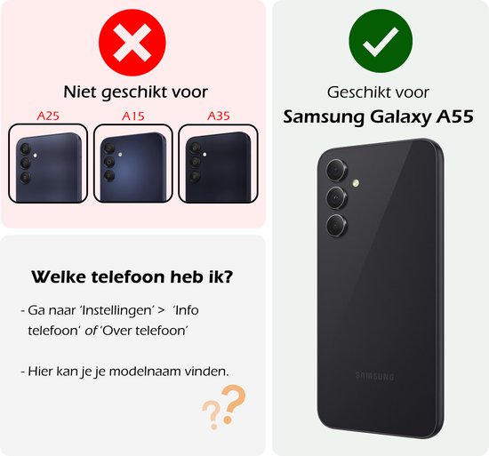 Coque adaptée pour Samsung Galaxy A55, résistante aux chocs, transparente avec chaîne de téléphone, cordon de serrage – Coque adaptée pour Samsung Galaxy A55, coque résistante aux chocs avec cordon – Transparent
