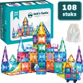 Jacks Castle (108 stuks) - Magnetisch Speelgoed - Montessori Speelgoed - Constructiespeelgoed - Magnetische Bouwstenen - Magnetic Tiles - Magnetische Tegels