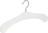 De Kledinghanger Gigant - 6 x Garderobehanger beukenhout wit gelakt, 45 cm