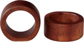 Asa Wood Dark servetring rond glad D5.3cm set van 2