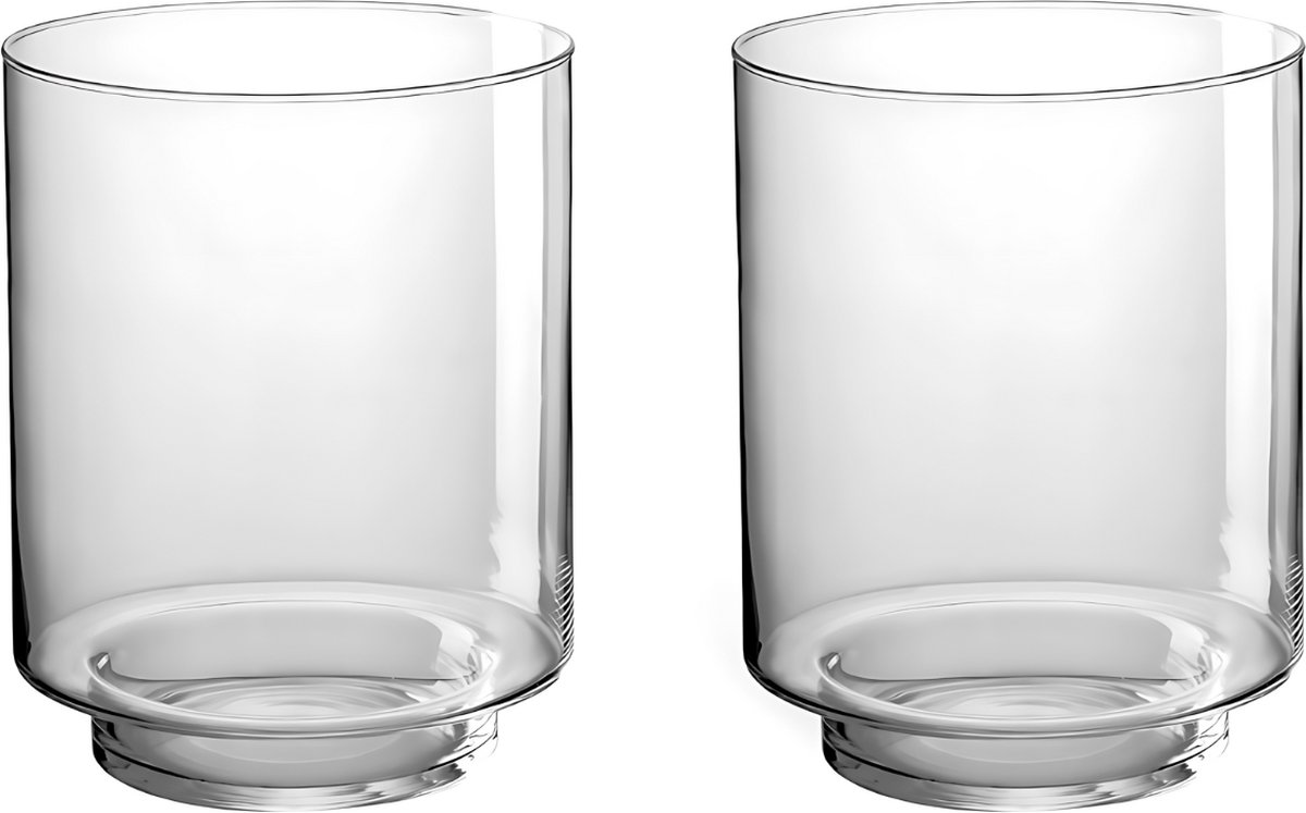 Modern Design Windlicht Glas set van 2