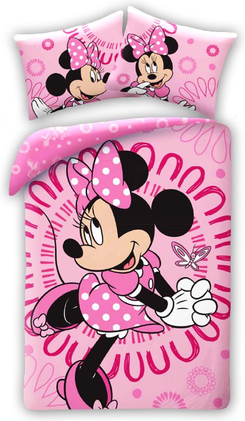 Disney Minnie Mouse Dekbedovertrek- 140 X 200 cm – 70 X 90 cm – Katoen