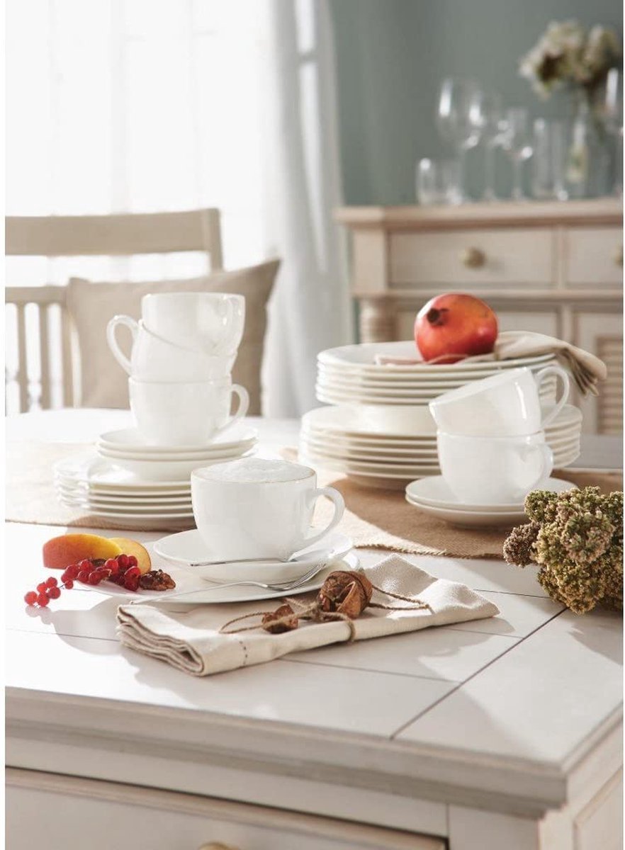 Luxe Servies - serviesset 6 personen- dinnerset - borden, schalen, mokken set - duurzaam - premium kwaliteit