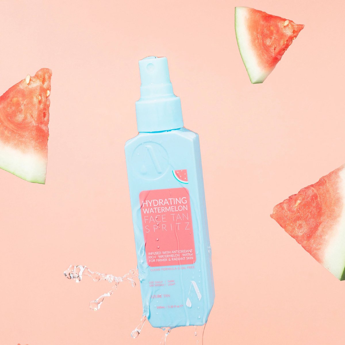 Hydrating Watermelon Face Tan Spritz 100ml, Azure Tan