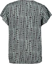 DIDI Dames Blouse Flare in granite green with dots is a row print maat 40
