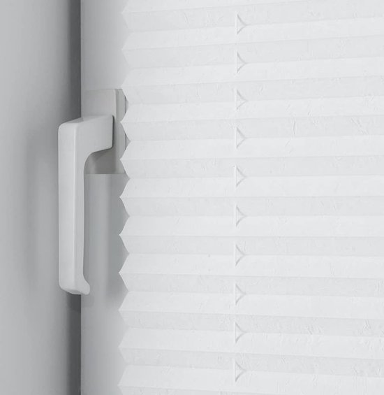 time4blinds - Plisségordijn zonder boren op maat gemaakt - Vouwgordijn - Plisségordijn privacy en zonwering - Eenvoudige installatie - Kant-en-klaar plisségordijn - 80x110 cm - Beige room