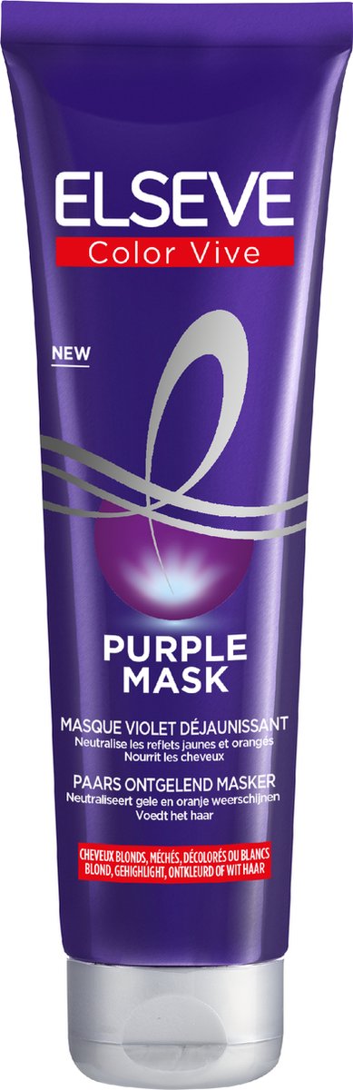 L'Oréal Paris Elsève Color Vive - Haarmasker 180 ml - Gekleurd Haar - Blond/Gestreept/Gebleekt/Grijs