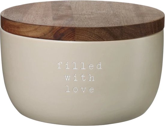 Asa Hey voorraaddoos met deksel D15cm H9cm 'filled with love'