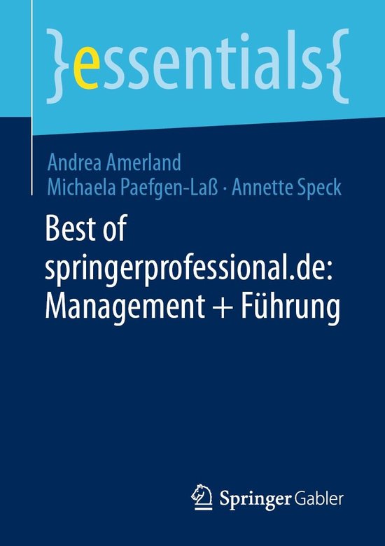Business and Economics (German Language) - Best of springerp ... - cover