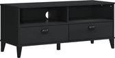 vidaXL - Tv-meubel - VIKEN - bewerkt - hout - zwart