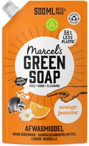 6x Marcel's Green Soap Afwasmiddel Sinaasappel & Jasmijn Navulling 500 ml