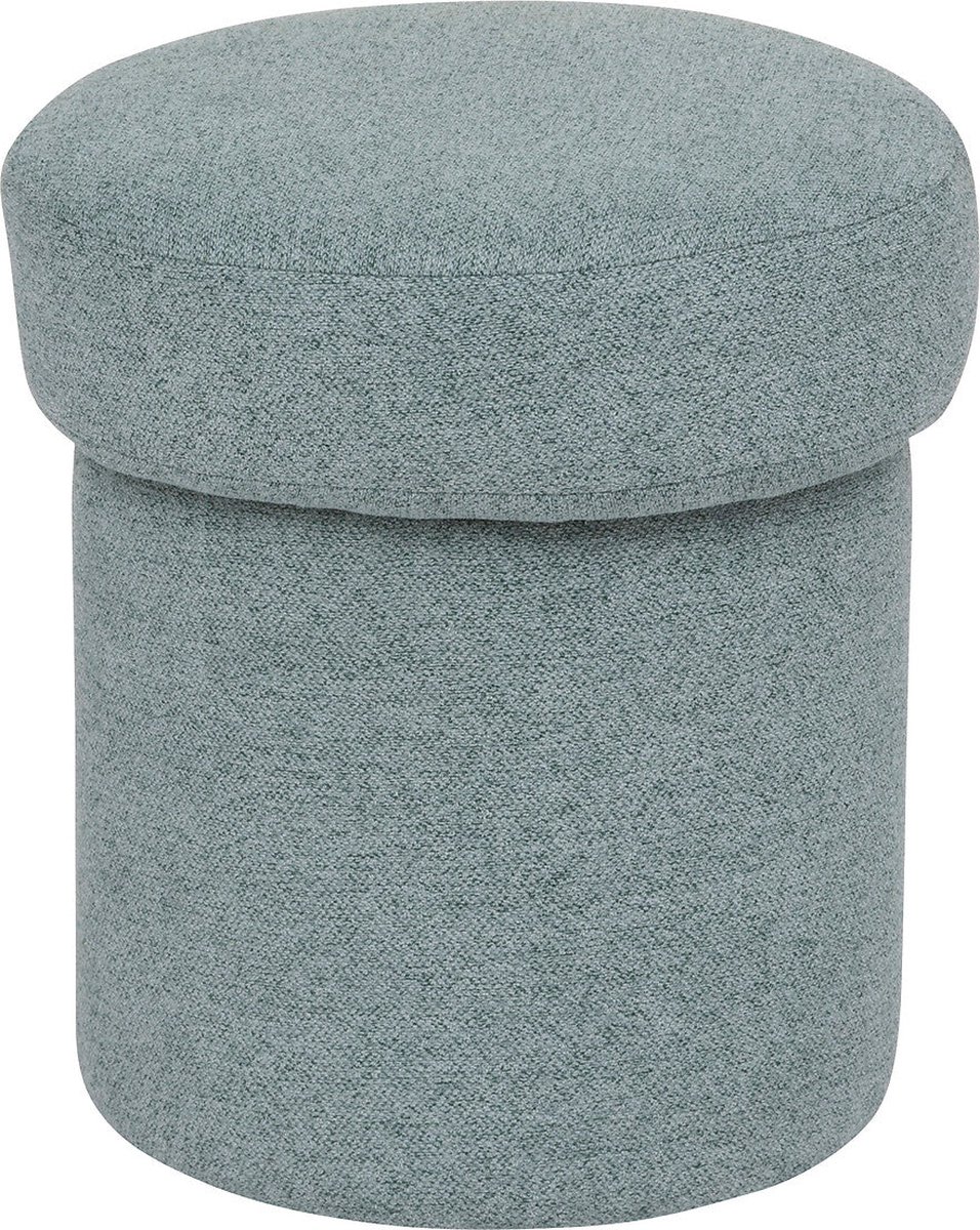 Atmosphera Poef Kita Ø37xH40cm - Nylon/Viscose - Celadongroen Multi
