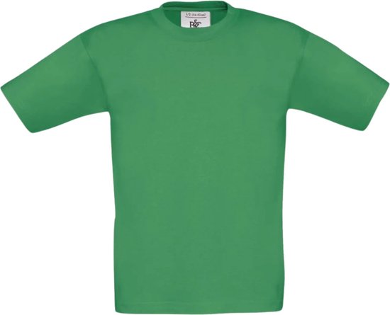 B&C Exact 150 Kinder T-Shirt - Kelly Green - 9-11 Jaar - 140