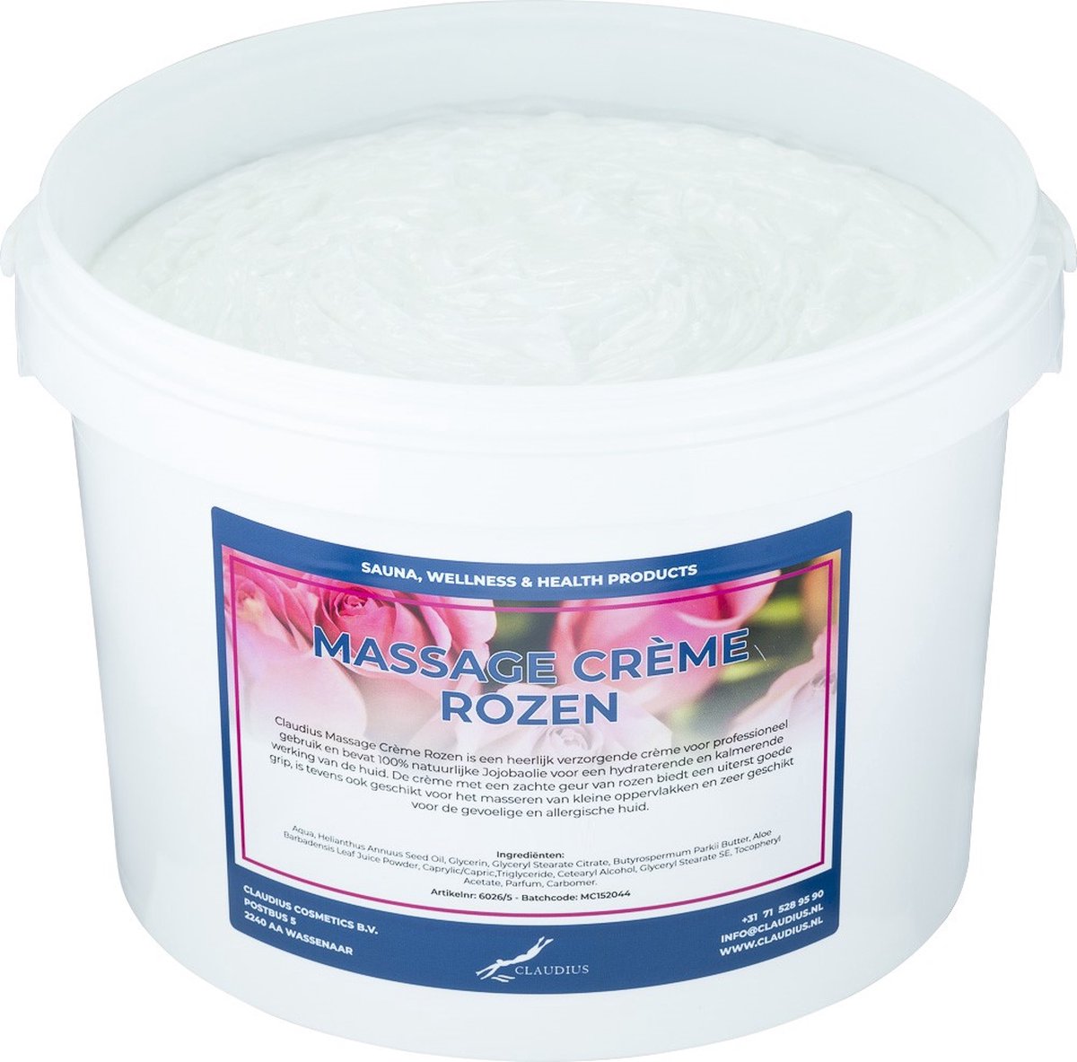 Goedkoopste Claudius Massagecrème Rozen - 10 liter