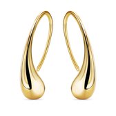 Miore Pure Oorbellen Dames - van Zilver - Handgemaakt - Hypoallergene Oorringen - 24 mm