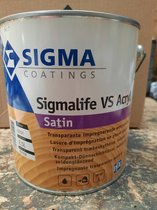Sigma- Sigmalife vs Acryl - transparante impregnerende watergedragen beits - kleur 0701 - 2.5 L - voor binnen/ buiten