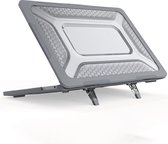 ShockProof Laptophoes - Geschikt voor MacBook Air 2022 Hoes - 13 inch Case Voor Air 13.6 inch (M2, 2022)A2681 - Grijs
