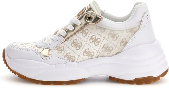 Guess Samra2 Dames Sneakers Hoog - White Platino - Maat 36