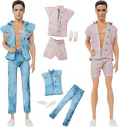 Poppenkleertjes - Geschikt voor Ken van Barbie - Set van 2 outfits - Kleding voor modepoppen - Broeken, blousjes en schoenen - Cadeauverpakking
