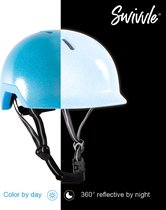 Swivvle® reflecterende fietshelm - Geschikt voor elektrische fiets - 360° reflector helm in Ocean Blue - Mips helm met NTA8776 certificaat - maat M (55-58 cm) - model Sirius