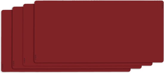 Sous-verres NOOBLU DUBL 11x22 cm - Senso Rouge rubis - Set de 4