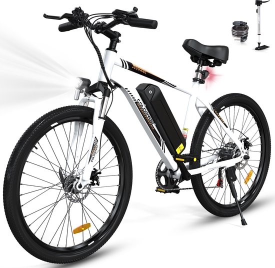 Colorway Elektrische Fiets BK15 - 26Inch Mountain EBike met Afneembare 36V 15Ah Lithium Batterij - City Commuter E-Bike met 250W Motor - 7 Versnellingen - IP54 Waterdicht