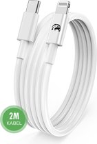 Travelhawk USB-C naar lightning Kabel - Oplaadkabel Apple iPhone - Oplader Iphone - Fastcharging - 1 Meter - Wit