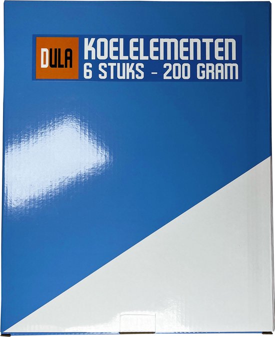 DULA Blue Éléments de refroidissement Elements - set de 6 pièces 200 cc - 8 x 15 x 2 cm