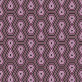 Papier peint graphique Profhome 377073-GU papier peint intissé lisse avec des formes géométriques noir violet mat 5,33 m2