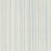 Strepen behang Profhome 378174-GU vliesbehang licht gestructureerd met strepen mat blauw wit groen 5,33 m2