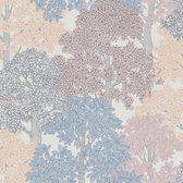 Natuur behang Profhome 377534-GU vliesbehang glad design mat crème blauw oranje grijs 5,33 m2