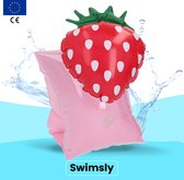 Swimsly® Zwembandjes - Zwembandjes - Zwemveiligheid - Zwemvest - Aardbei - 3-6 jaar