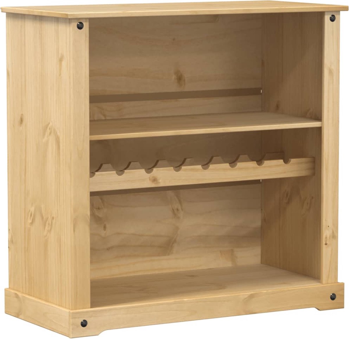 vidaXL - Wijnkast - Corona - 107,5x51x105,5 - cm - massief - grenenhout