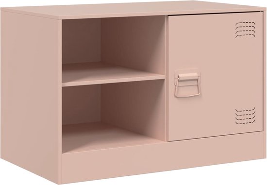 vidaXL-Tv-meubel-67x39x44-cm-staal-roze