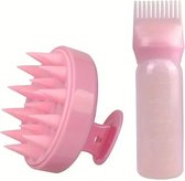 FA-VE Haarolie Applicator en Scalpmassager Set - Set van 2 - Haar Olie Applicator - Scalpbrush - Scalp Massager - Haargroei Set - Roze