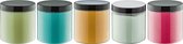 Scrubzout - 300 gram - set van 5 verschillende geuren - Zwarte Deksel - Zen Moment, Hamam, Appel-Kaneel, Eucalyptus en Fruity Melon - Hydraterende Lichaamsscrub