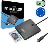Premes - eID Kaartlezer - USB C - identiteitskaartlezer - België - Europa - ID Kaartlezer - ID Reader - NFC Reader - Credit Cards - Smart Cards - Card Reader - ID - Belgische Identiteitskaart - Mac - Windows