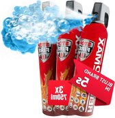 Safety Work - Brandblusser Spray - 3x 750 ml | Kleine brandblusser voor branden A B F + E | Mini Spray Brandblusser Auto | Brandblusser voor thuis Fire blanket