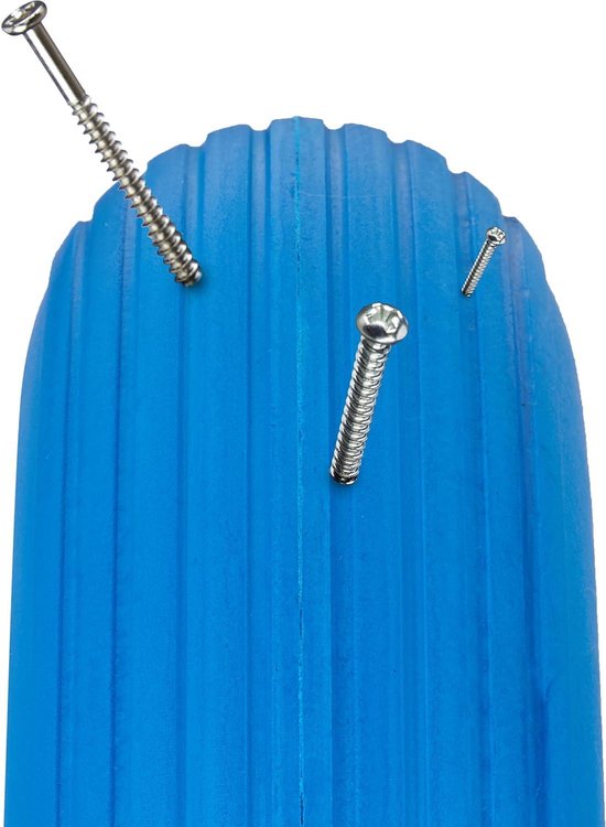kruiwagenwiel - 3.50-6 - massief rubber - kunststof velg - antilek - tot 100 kg - blauw-zwart — afbeelding 2