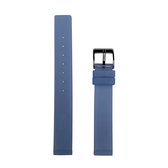 Horlogeband - 16mm - Licht blauw - Transparante silicone band - Roestvrijstalen gesp