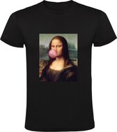 Mona Lisa Kauwgom Portret Heren T-shirt - kunst - schilderij - da vinci - kunstenaar - humor - grappig - cadeau